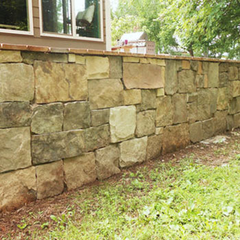 Ashlar Fieldstone Wall Installation