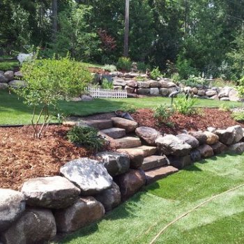 Boulder Retaining Wall
