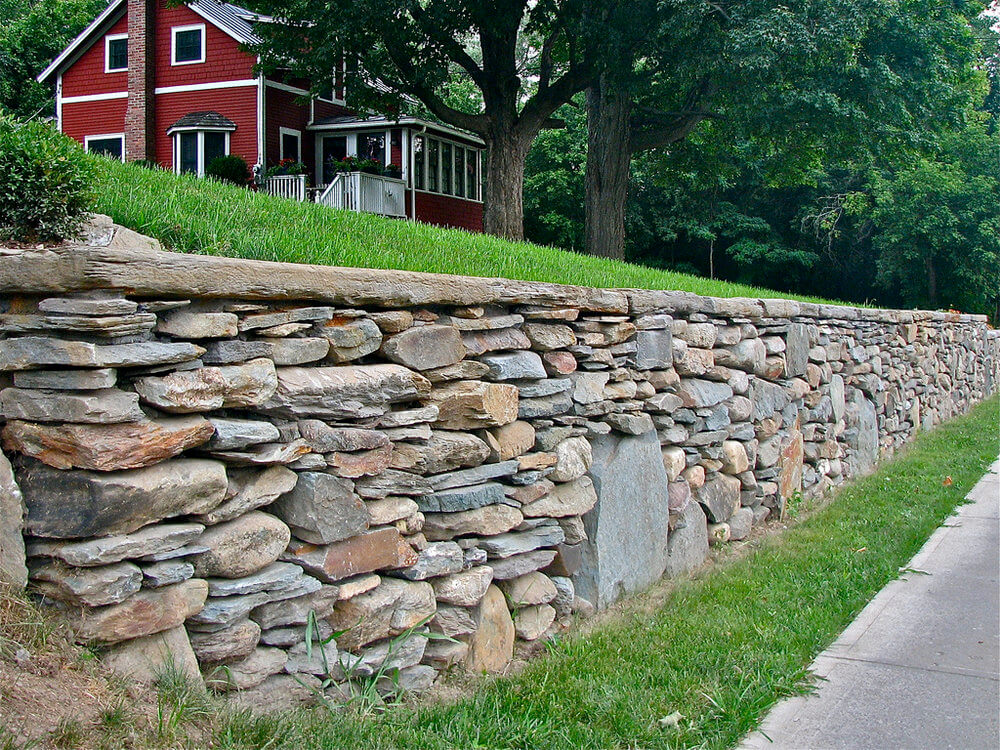 Mixed Fieldstone WALL Installation
